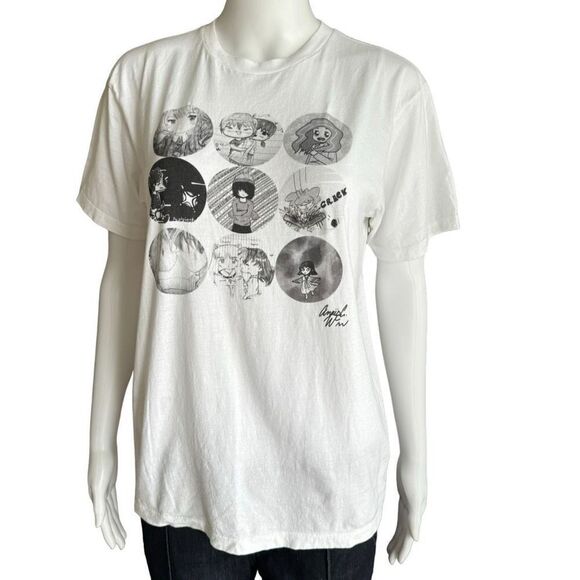 Japanese Harajuku Anime White 100% Cotton Oversized T-Shirt - Picture 2 of 5
